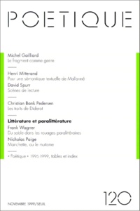  Seuil - Poétique N° 120 : Littérature et paralittérature.