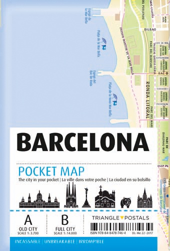  Triangle Postals - Barcelone pocket map.