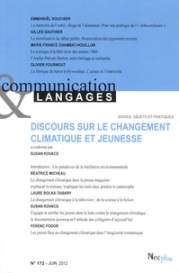 Susan Kovacs - Communication et Langages N° 172, Juin 2012 : Discours sur le changement climatique et jeunesse.