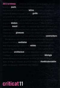 Criticat N° 11 printemps 2013