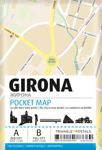  Triangle Postals - Gerone pocket map.