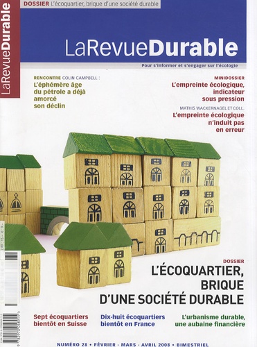 Susana Jourdan - LaRevueDurable N° 28, Février-Mars- : L'écoquartier, brique d'une société durable.