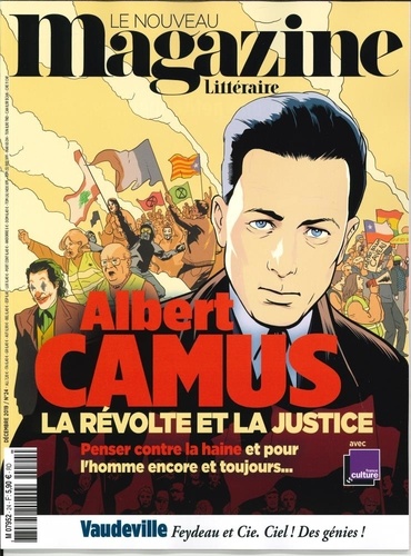 Nicolas Domenach - Le Nouveau Magazine Littéraire N° 24, décembre 2019 : Albert Camus - La révolte et la justice.