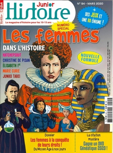  Faton - Les hors-séries d'Histoire Junior N° 94, mars 2020 : 100% Femmes pionnières.