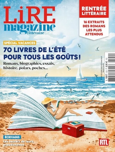  Lire Magazine - Lire N° 520, été 2023 : 70 livres de l'été pour tous les goûts + Supplément jeux littéraires.