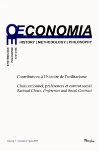 Contributions à l'histoire de l'utilitarisme