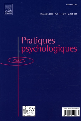 Magali Molinié - Pratiques psychologiques Volume 14 N° 4, Déce : .