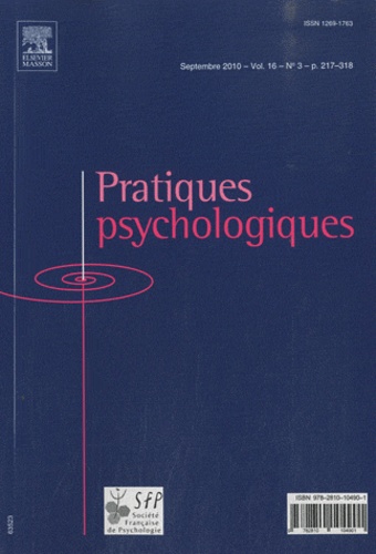  Elsevier - Pratiques psychologiques Volume 16 N° 3, Sept : .