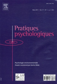 Karine Weiss - Pratiques psychologiques Volume 17 N° 1, Mars : Psychologie environnementale.