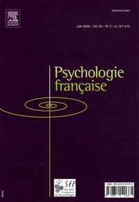 Psychologie française Volume 54 N° 2, Juin 2009
