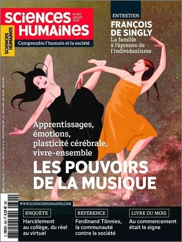  Sciences humaines - Sciences Humaines N° 360, juillet-août 2023 : Les pouvoirs de la musique.