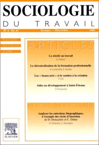 Pierre Demaziere et  Collectif - Sociologie du travail Volume 41 N° 4, Octo : .