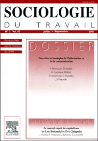  Elsevier - Sociologie du travail Volume 44 N° 3, Juil : .
