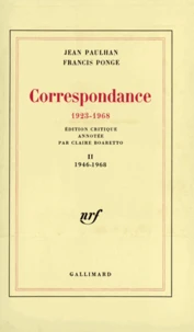 Correspondance Paulhan/Ponge. Tome 2