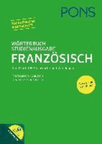  Pons - Pons Wörterbuch Studienausgabe Französisch - Französisch-Deutsch/Deutsch-Französisch ; Mit Online-Wörterbuch.