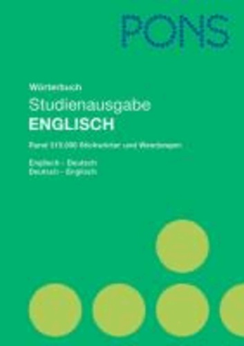 PONS Wörterbuch Studienausgabe Englisch - Englisch-Deutsch / Deutsch-Englisch.