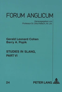 Studies in Slang