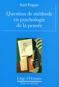 Questions de méthode en psychologie de la pensée