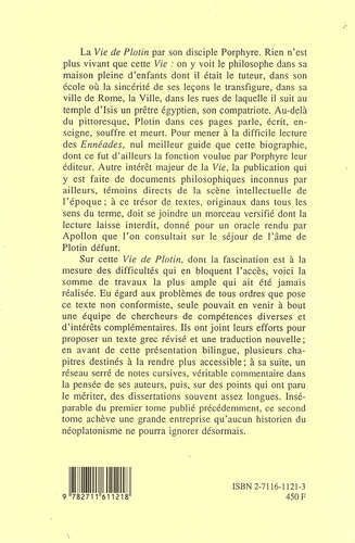 La vie de Plotin. Volume 2, Etudes d'introduction, texte grec et traduction française, commentaire, notes complémentaires, bibliographie