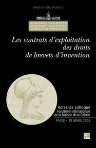 Les contrats d'exploitation des droits de brevets d'invention