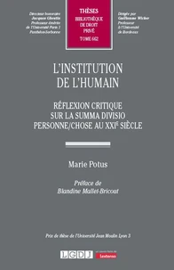 L'institution de l’humain