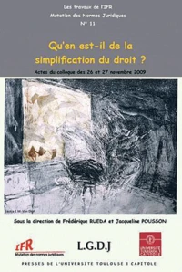 Qu'en est-il de la simplification du droit?