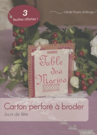 Carton perforé à broder
