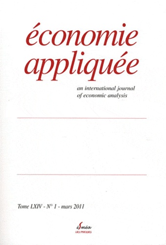 Rolande Borrelly - Economie appliquée Tome 64 N° 1, Mars 2 : .