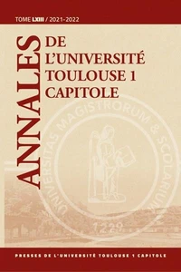 Annales de l'Université Toulouse 1 Capitole