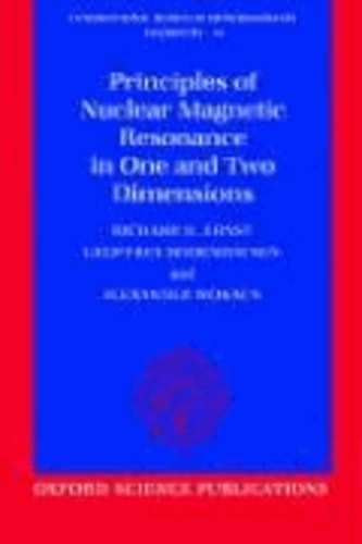 Principles of Nuclear Magnetic Resonance in One and Two Dimensions.