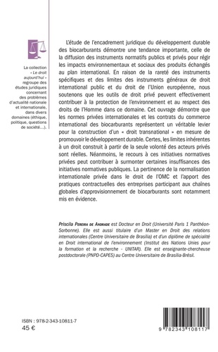 Développement durable des biocarburants : objet d'un droit transnational