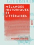 Prosper Mérimée - Mélanges historiques et littéraires.