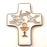 Croix céramique Blanche Eucharistie