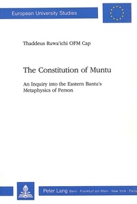  Provinz-archiv - The Constitution of Muntu - An Inquiry into the Eastern Bantu's Metaphysics of Person.