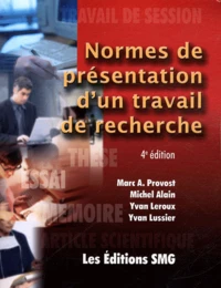 Normes de présentation d'un travail de recherche