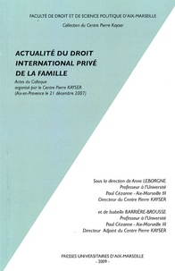  PU Aix-Marseille - Actualité du droit international privé de la famille.