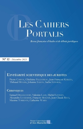 Julien Padovani - Les Cahiers Portalis N° 12 : L'intégrité scientifique des juristes.