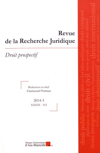 Revue de la Recherche Juridique N° 153/2014-3
