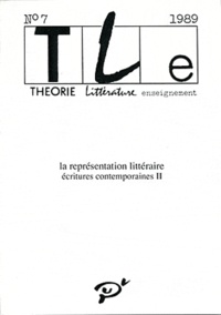  PU Vincennes - Ecritures contemporaines - Tome 2, La représentation littéraire.