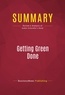 Publishing Businessnews - Summary: Getting Green Done - Review and Analysis of Auden Schendler's Book.