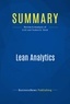 Publishing Businessnews - Summary: Lean Analytics - Review and Analysis of Croll and Yoskovitz' Book.