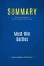 Publishing Businessnews - Summary: Must-Win Battles - Review and Analysis of Killing, Malnight and Key's Book.