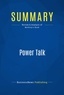 Publishing Businessnews - Summary: Power Talk - Review and Analysis of McGinty's Book.