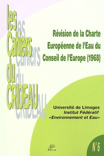  PULIM - Révision de la Charte Européenne de l'Eau du Conseil de l'Europe (1968).