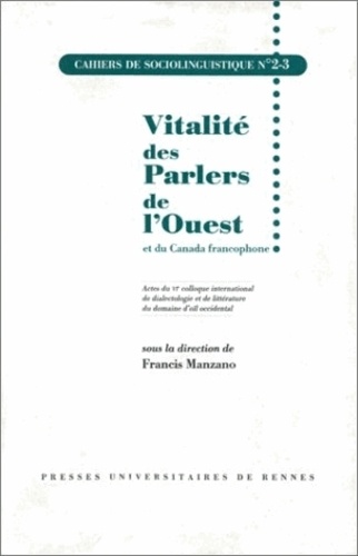  Pur - Vitalite Des Parlers De L'Ouest Et Du Canada Francophone.