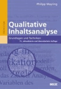 Qualitative Inhaltsanalyse - Grundlagen und Techniken.