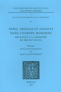 Papes, princes et savants dans l'Europe moderne