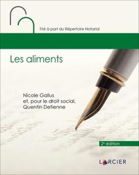 Quentin Detienne et Nicole Gallus - Les aliments.