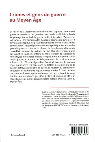 Crimes et gens de guerre au Moyen Age -... de Quentin Verreycken ...
