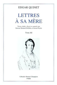 Lettres à sa mère